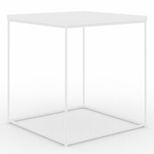 Kohvilaud ADRK Furniture Adina, 40 x 40 x 43 cm, läbipaistev/valge