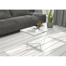 Kohvilaud ADRK Furniture Diana, 50 x 50 cm, valge/hall