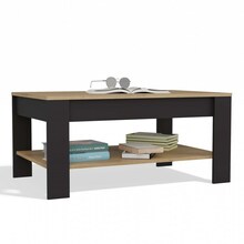 Kohvilaud Top E Shop Ohio Oak Artisan, 93 x 58 x 43,5 cm, must