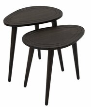 Kohvilaudade komplekt Kalune Design Sweet, 33 x 50 x 48-52 cm, antratsiit, 2 tk