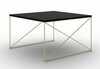 Kohvilaud ADRK Furniture Nelia, 75 x 75 x 43 cm, must/kuldne