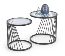 Diivanilaudade komplekt Halmar Antilla, 2 tk, 42/50 cm, must/suitsuklaas