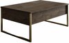 Kohvilaud Kalune Design Luxe, 60 x 90 x 40 cm, kuldne/pähkel