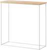 Konsoollaud ADRK Furniture Milan, 30 x 80 x 80 cm, valge/pruun
