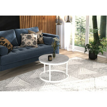 Diivanilaud ADRK Furniture Rinen, 55 x 55 x 36 cm, helehall/valge