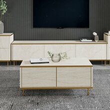 Diivanilaud Asir Imaj, 90 x 40 x 45 cm, pruun, Travertiin Kuldne