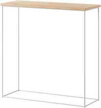 Konsoollaud ADRK Furniture Milan, 30 x 80 x 80 cm, valge/pruun
