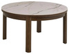 Kohvilaud Actona Southampton, 90 x 90 x 45 cm, keraamiline plaat cream Talvera, tammespoon smoke