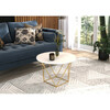 Kohvilaud ADRK Furniture Liam, 55 x 55 x 37 cm, valge/kuldne