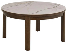 Kohvilaud Actona Southampton, 90 x 90 x 45 cm, keraamiline plaat cream Talvera, tammespoon smoke