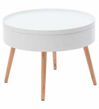 Kohvilaud ModernHome, 60 x 60 x 40 cm, valge
