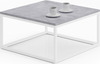 Diivanilaud ADRK Furniture Belten, 65 x 65 x 33 cm, hall/valge