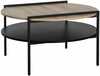 Diivanilaud Home4you Hedvig, 80 x 80 x 45 cm, pruun/tuhamust