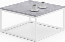 Diivanilaud ADRK Furniture Belten, 65 x 65 x 33 cm, hall/valge