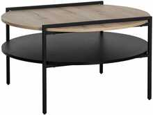 Diivanilaud Home4you Hedvig, 80 x 80 x 45 cm, pruun/tuhamust