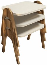Kohvilaudade komplekt Kalune Design 845, 3 tk, beež/pruun