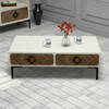 Diivanilaud Kalune Design Samba, 105 x 60 x 34.6 cm, kreemjas/pruun
