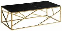 Diivanilaud Signal Meble Escada A II, 120 x 60 x 40 cm, kuldne/must