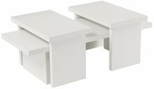 Kohvilaudade komplekt Nordure Sanctuary, 110 x 41.5 x 45 cm, valge
