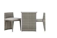Aiamööbli komplekt Venture Design Savanna, laud 75 x 66 x 50 cm, toolid 71 x 55 x 45 cm, hall