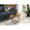 Diivanilaud ADRK Furniture Liam, 55 x 55cm, helepruun/must