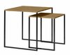 Kohvilaudade komplekt ADRK Furniture Aria, 45 - 60 cm, 2 tk, pruun/must