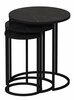 Kohvilaudade komplekt Kalune Design Gloria, 3 tk, must, 30-50 x 50 x 48-58 cm