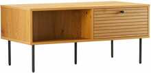 Diivanilaud Home4you Line, 100 x 50 x 45 cm, tamm/must