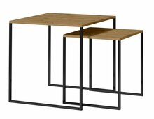Kohvilaudade komplekt ADRK Furniture Aria, 45 - 60 cm, 2 tk, pruun/must