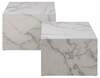 Kohvilaud Actona Dice, 58 x 58 x 40 cm, valge marmor