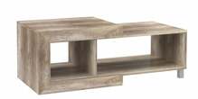 Kohvilaud Forte Genetic, 130.2 x 60.2 x 49.5 cm, tamm/pruun