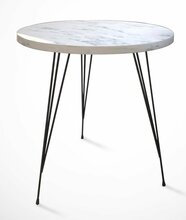 Kohvilaud Kalune Design Sandalf, 40 x 40 x 44 cm, valge/must/hall
