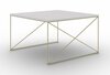 Kohvilaud ADRK Furniture Nelia, 75 x 75 x 43 cm, liivakarva/kuldne