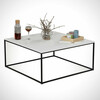 Kohvilaud Kalune Design Poly, 75 x 75 x 43 cm, valge/must
