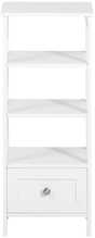 Öökapp Sobuy FBT91-W, 30 x 28 x 74 cm, valge, 1 sahtli ja 3 riiuliga