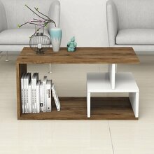 Diivanilaud Kalune Design Arte 2042, pruun/valge, 90 x 42 x 54 cm