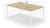 Diivanilaud ADRK Furniture Narisa, 100 x 60 x 43 cm, pruun/valge