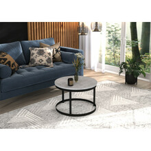 Kohvilaud ADRK Furniture Rinen, 55 x 55 x 36 cm, must/hall