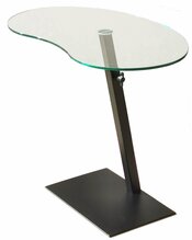 Kohvilaud Kalune Design Fagioli, 40 x 70 x 45 - 75 cm, läbipaistev/must