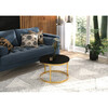 Kohvilaud ADRK Furniture Rinen, 55 x 55 x 36 cm, must/kuldne