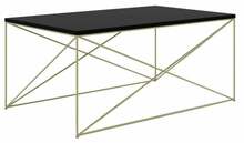 Kohvilaud ADRK Furniture Dante, 100 x 60 x 43cm, kuldne/must