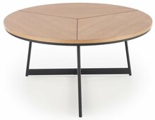 Diivanilaud Halmar Karida, 80 x 80 x 41 cm, tamm/must