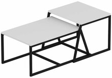 Kohvilaud Kalune Design Minimal, 75 x 57 x 45 cm, valge/must