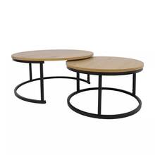 Diivanilaua komplekt Home4you Britu, 2 tk, pruun/hele puit