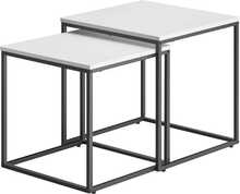 Kohvilaudade komplekt Leobert, 2 tk, valge/must