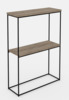 Konsoollaud ADRK Velo, 20 x 60 x 80cm, pruun/must