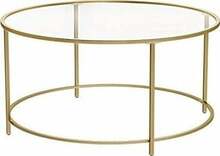 Kohvilaud Leobert LGT21G, 80 x 80 x 45.5 cm, kuldne