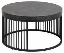 Diivanilaud Actona Strington, 65 x 65 x 35 cm, must