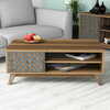Diivanilaud Kalune Design Ynci, sinine/pähkel, 105 x 60 x 38.2 cm