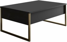 Kohvilaud Kalune Design Luxe, 60 x 90 x 40 cm, antratsiit/kuld